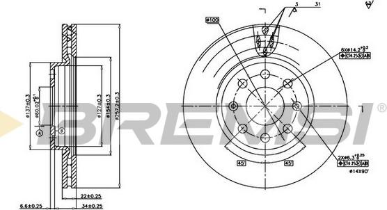 Bremsi CD7304V - Discofreno autozon.pro