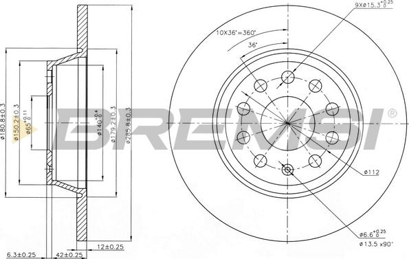 Bremsi CD7306S - Discofreno autozon.pro