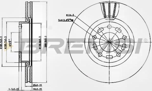 Bremsi CD7312V - Discofreno autozon.pro