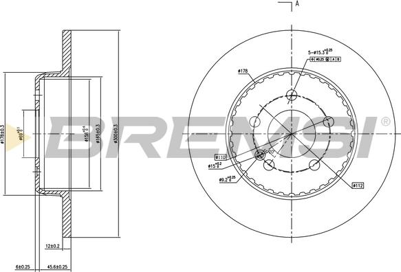 Bremsi CD7317S - Discofreno autozon.pro