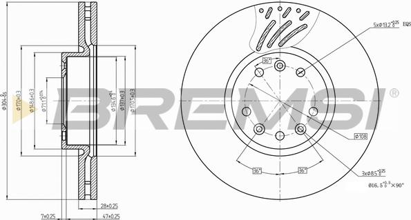 Bremsi CD7324V - Discofreno autozon.pro