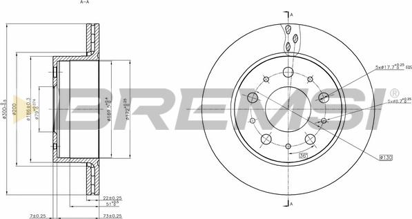 Bremsi CD7321V - Discofreno autozon.pro