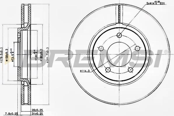 Bremsi CD7372V - Discofreno autozon.pro