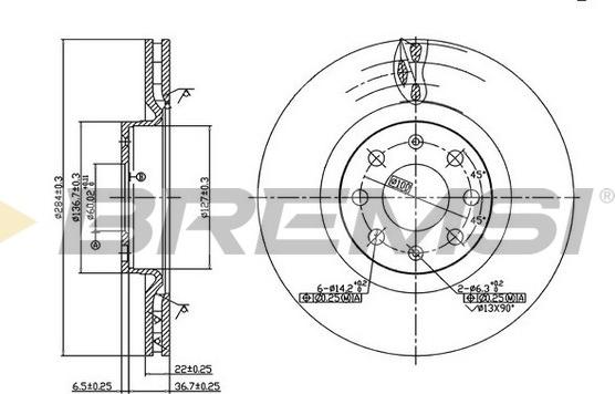 Bremsi CD7298V - Discofreno autozon.pro