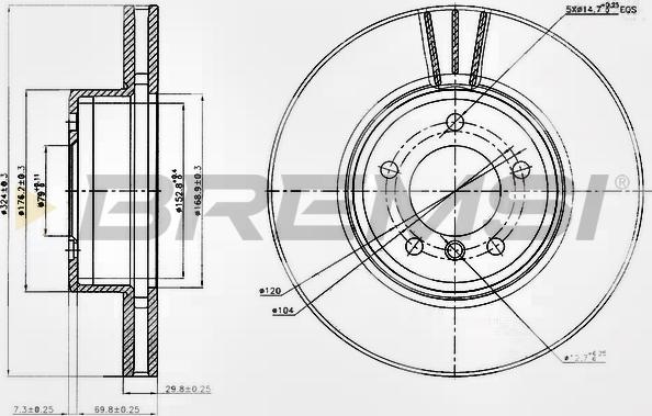 Bremsi CD7242V - Discofreno autozon.pro