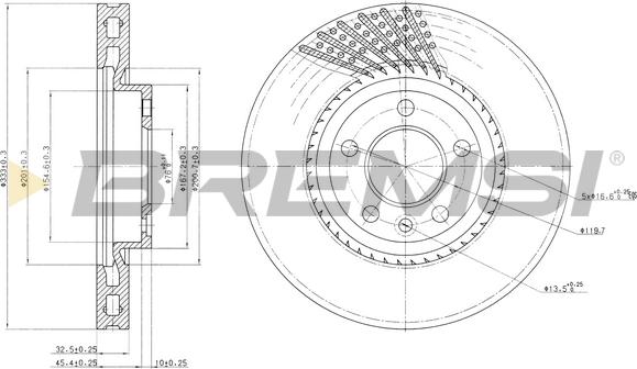 Bremsi CD7254V - Discofreno autozon.pro