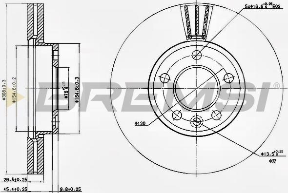 Bremsi CD7253V - Discofreno autozon.pro