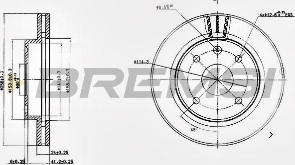 Bremsi CD7257V - Discofreno autozon.pro