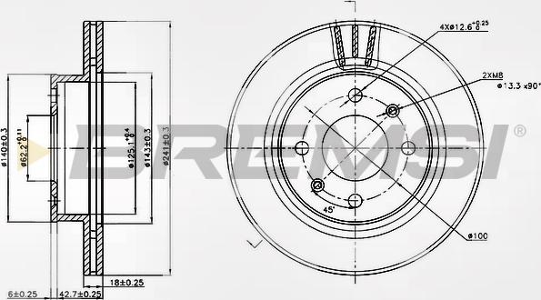 Bremsi CD7268V - Discofreno autozon.pro