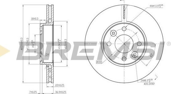 Bremsi CD7201V - Discofreno autozon.pro