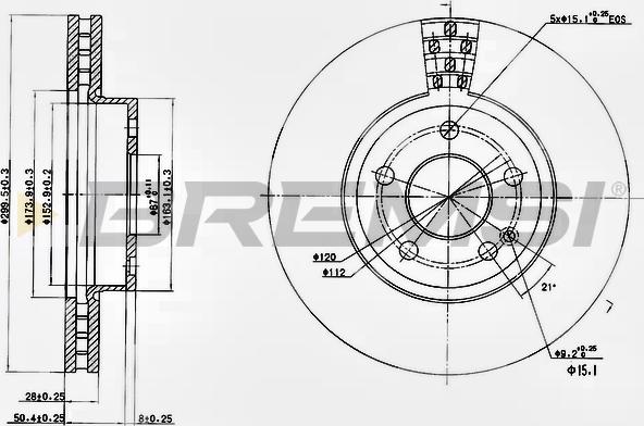 Bremsi CD7203V - Discofreno autozon.pro