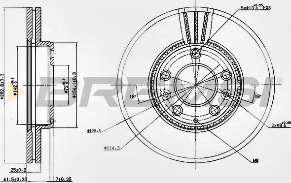 Bremsi CD7210V - Discofreno autozon.pro