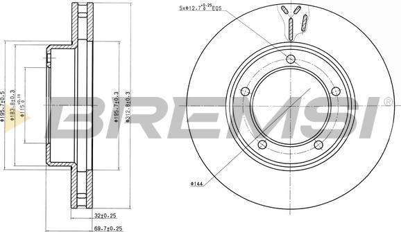 Bremsi CD7211V - Discofreno autozon.pro