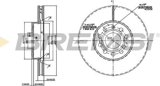 Bremsi CD7218V - Discofreno autozon.pro