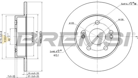 Bremsi CD7213S - Discofreno autozon.pro