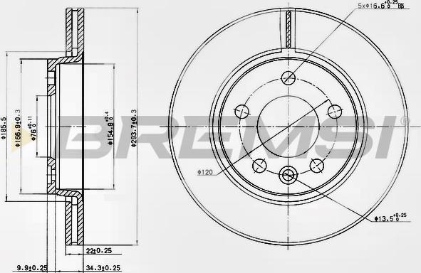 Bremsi CD7286V - Discofreno autozon.pro