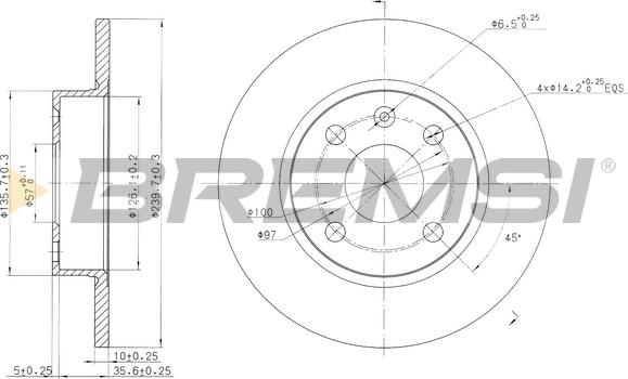 Bremsi CD7283S - Discofreno autozon.pro