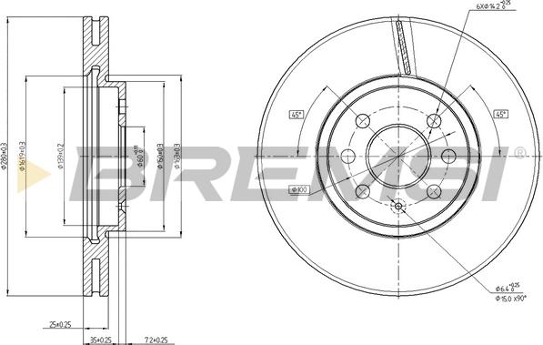 Bremsi CD7236V - Discofreno autozon.pro