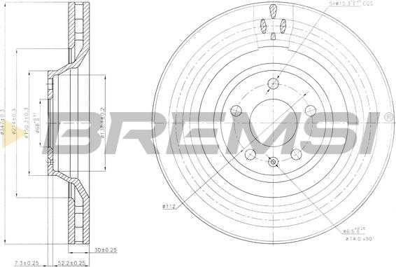 Bremsi CD7238V - Discofreno autozon.pro