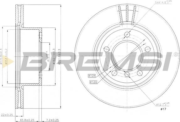 Bremsi CD7229V - Discofreno autozon.pro