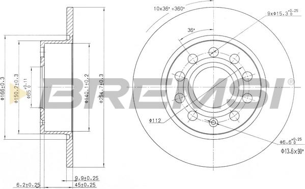 Bremsi CD7224S - Discofreno autozon.pro