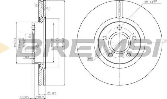 Bremsi CD7225V - Discofreno autozon.pro