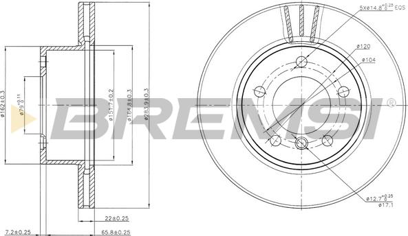 Bremsi CD7228V - Discofreno autozon.pro