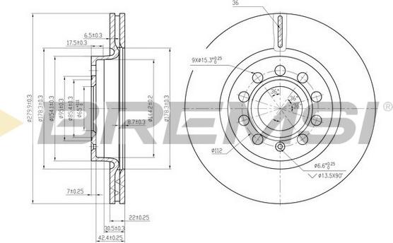 Bremsi CD7223V - Discofreno autozon.pro