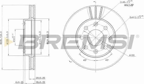 Bremsi CD7279V - Discofreno autozon.pro