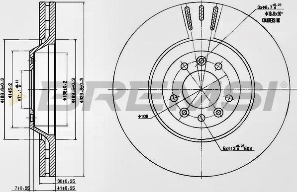 Bremsi CD7274V - Discofreno autozon.pro