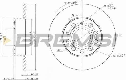 Bremsi CD7276S - Discofreno autozon.pro