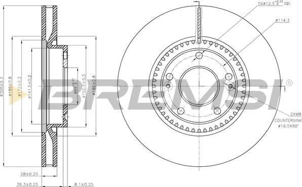 Bremsi CD7795V - Discofreno autozon.pro