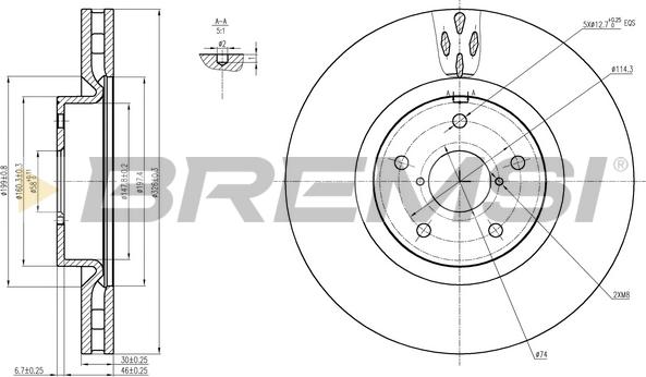 Bremsi CD7749V - Discofreno autozon.pro