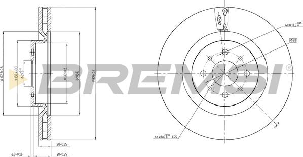 Bremsi CD7742V - Discofreno autozon.pro