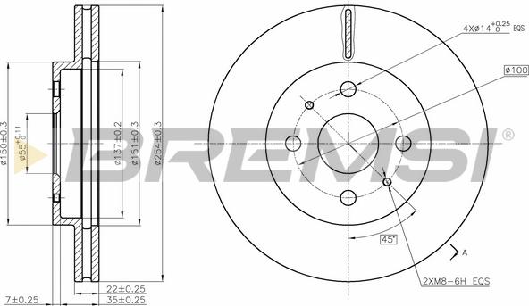 Bremsi CD7758V - Discofreno autozon.pro