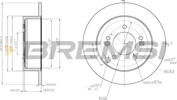 Bremsi CD7752S - Discofreno autozon.pro