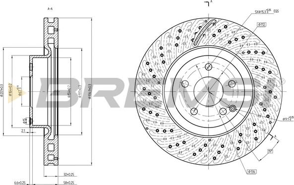 Bremsi CD7769V - Discofreno autozon.pro