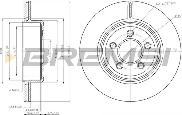 Bremsi CD7766V - Discofreno autozon.pro