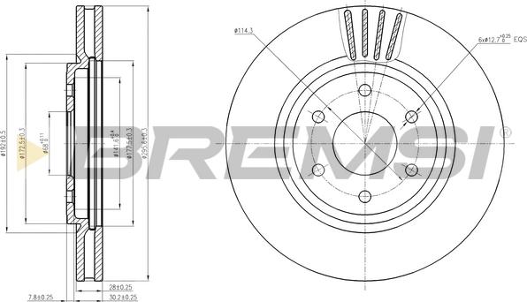 Bremsi CD7761V - Discofreno autozon.pro