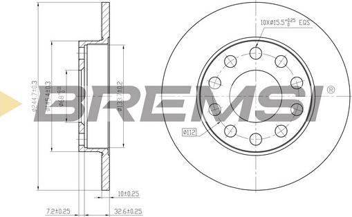 Bremsi CD7709S - Discofreno autozon.pro