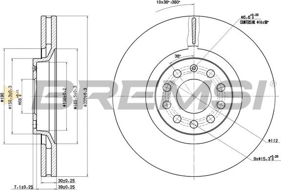 Bremsi CD7705V - Discofreno autozon.pro