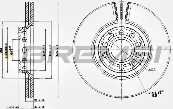 Bremsi CD7707V - Discofreno autozon.pro