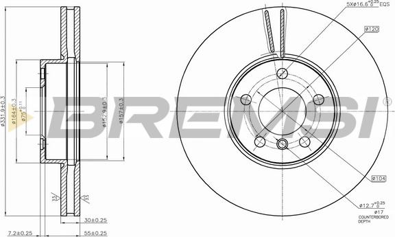 Bremsi CD7714V - Discofreno autozon.pro