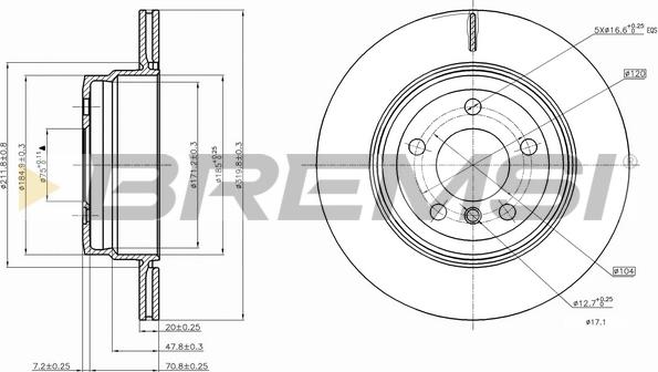 Bremsi CD7715V - Discofreno autozon.pro