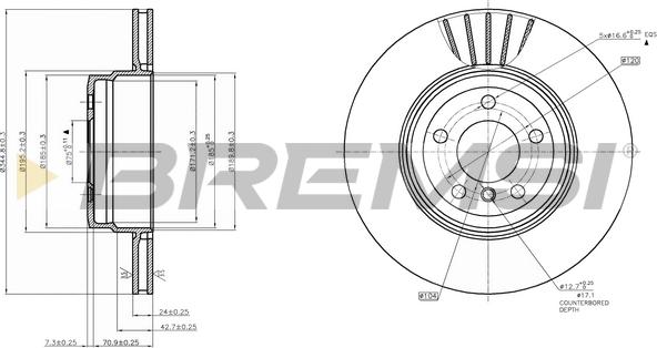 Bremsi CD7716V - Discofreno autozon.pro