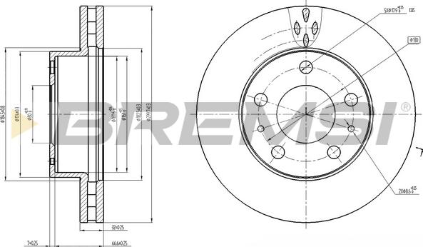 Bremsi CD7718V - Discofreno autozon.pro