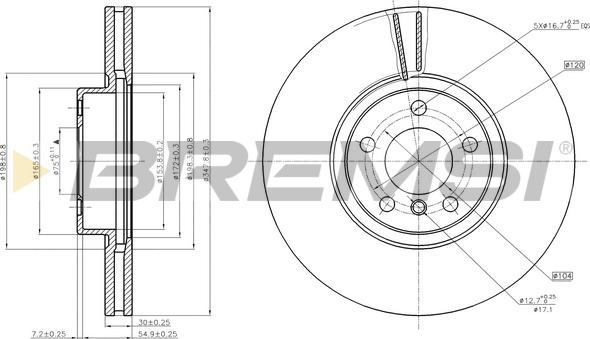 Bremsi CD7713V - Discofreno autozon.pro