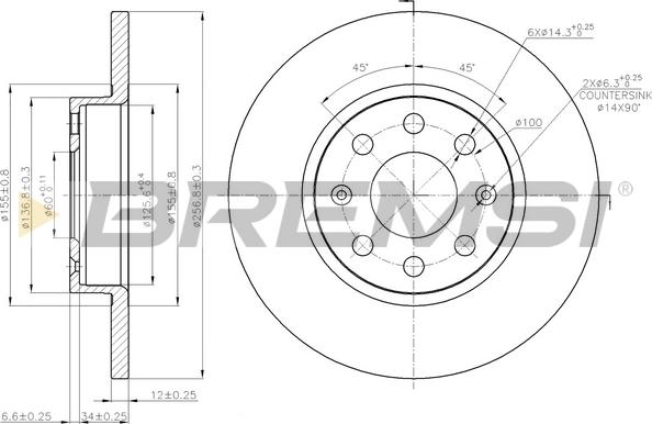 Bremsi CD7784S - Discofreno autozon.pro