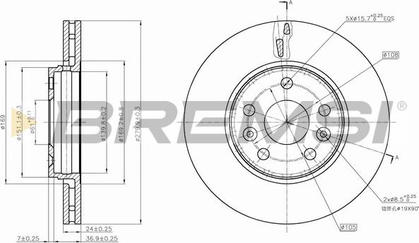 Bremsi CD7733V - Discofreno autozon.pro