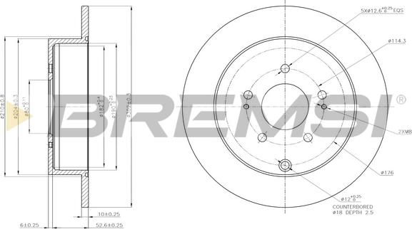 Bremsi CD7737S - Discofreno autozon.pro